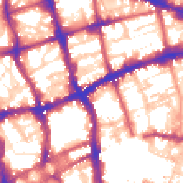 Daytime road noise heatmap for EC1V 9BE