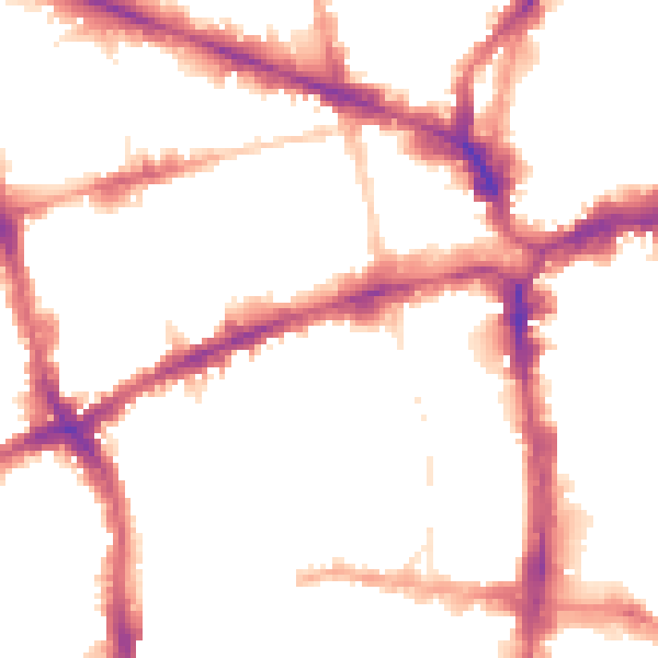 Night-time road noise heatmap for EC1V 9BQ