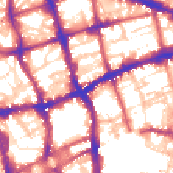 Daytime road noise heatmap for EC1V 9HL