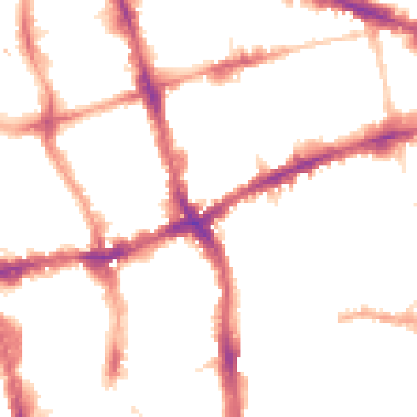 Night-time road noise heatmap for EC1V 9HL