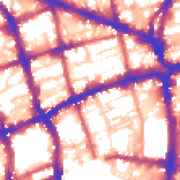 Daytime road noise heatmap for EC1V 9JR
