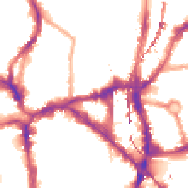 Night-time road noise heatmap for EC1V 9LA