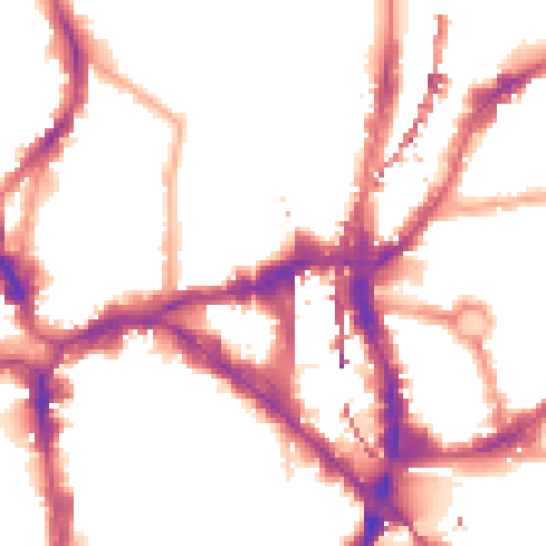 Night-time road noise heatmap for EC1V 9LE