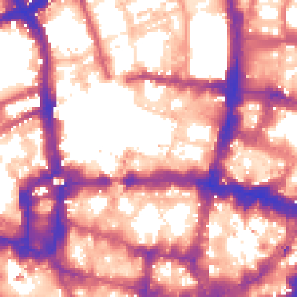 Daytime road noise heatmap for EC2Y 8AX