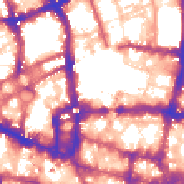 Daytime road noise heatmap for EC2Y 8BP