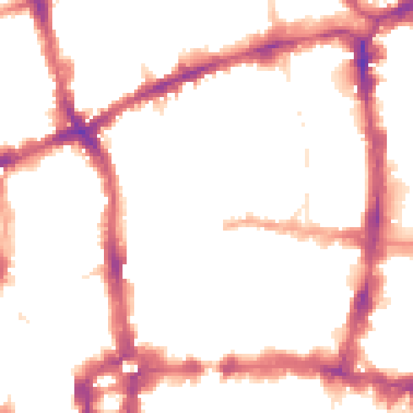 Night-time road noise heatmap for EC2Y 8PQ