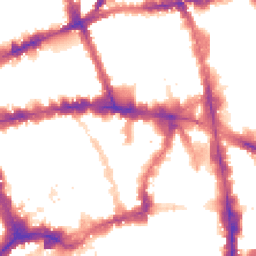 Night-time road noise heatmap for EC4A 1AB