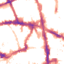 Night-time road noise heatmap for EC4A 1AN