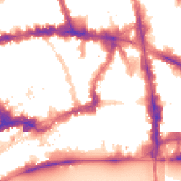 Night-time road noise heatmap for EC4A 1BF