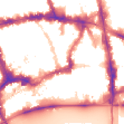Night-time road noise heatmap for EC4A 1BL