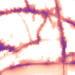 Night-time road noise heatmap for EC4A 1BT