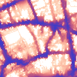 Daytime road noise heatmap for EC4A 1DT
