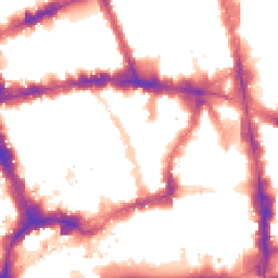 Night-time road noise heatmap for EC4A 1DT