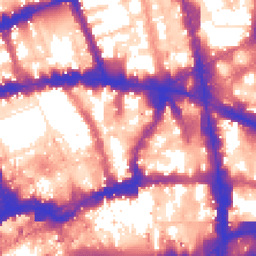 Daytime road noise heatmap for EC4A 1DZ