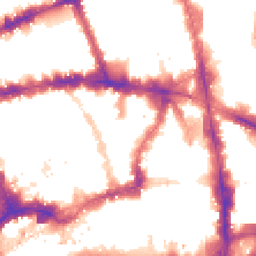Night-time road noise heatmap for EC4A 1GP