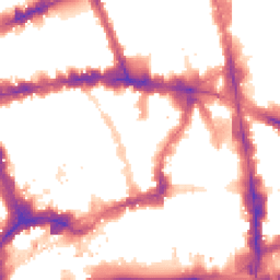 Night-time road noise heatmap for EC4A 1HP