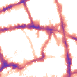 Night-time road noise heatmap for EC4A 1JS