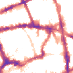 Night-time road noise heatmap for EC4A 1LR