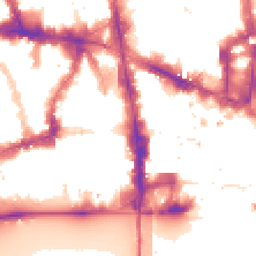 Night-time road noise heatmap for EC4A 2AF