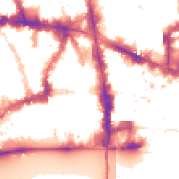 Night-time road noise heatmap for EC4A 2BE