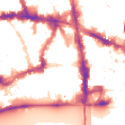 Night-time road noise heatmap for EC4A 2BP