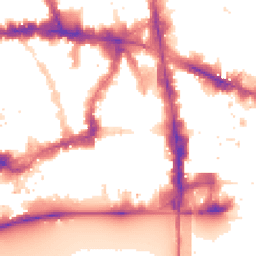 Night-time road noise heatmap for EC4A 2BU