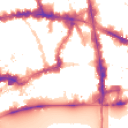 Night-time road noise heatmap for EC4A 2EA