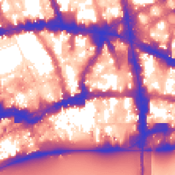 Daytime road noise heatmap for EC4A 2EJ