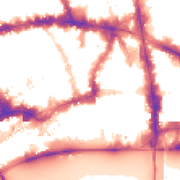 Night-time road noise heatmap for EC4A 2HD