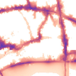 Night-time road noise heatmap for EC4A 2HR