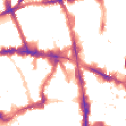 Night-time road noise heatmap for EC4A 3AF
