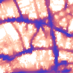 Daytime road noise heatmap for EC4A 3BF