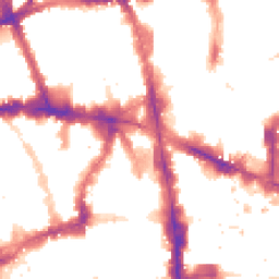 Night-time road noise heatmap for EC4A 3BL