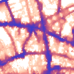 Daytime road noise heatmap for EC4A 3BQ