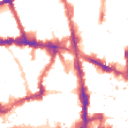 Night-time road noise heatmap for EC4A 3BQ