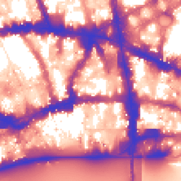 Daytime road noise heatmap for EC4A 3DQ