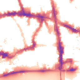 Night-time road noise heatmap for EC4A 3EA