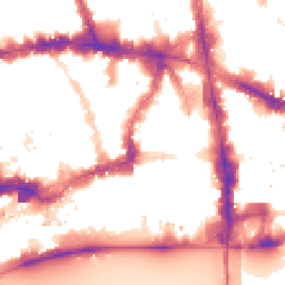 Night-time road noise heatmap for EC4A 3EB