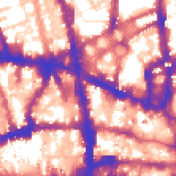Daytime road noise heatmap for EC4A 4HJ