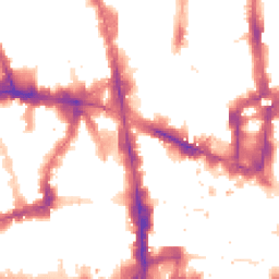 Night-time road noise heatmap for EC4A 4HJ