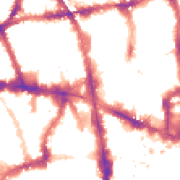 Night-time road noise heatmap for EC4A 4LL