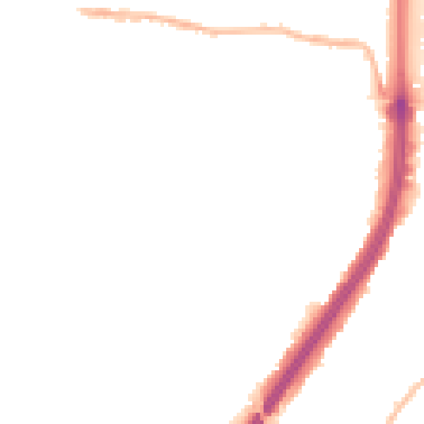 Night-time road noise heatmap for EN1 1BJ