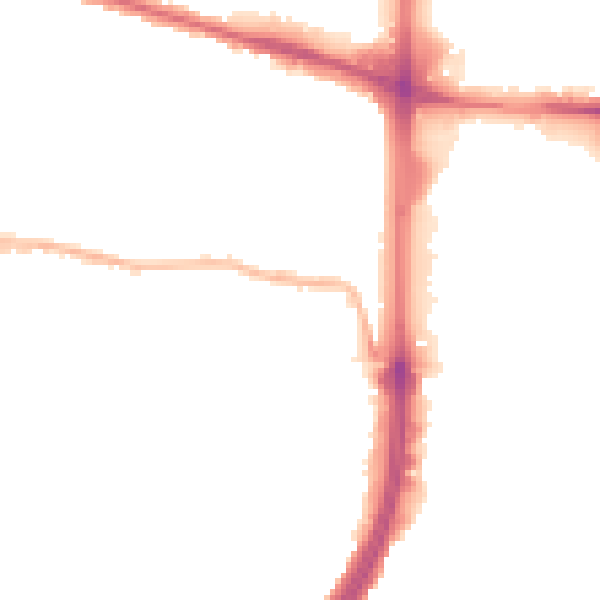 Night-time road noise heatmap for EN1 1DD