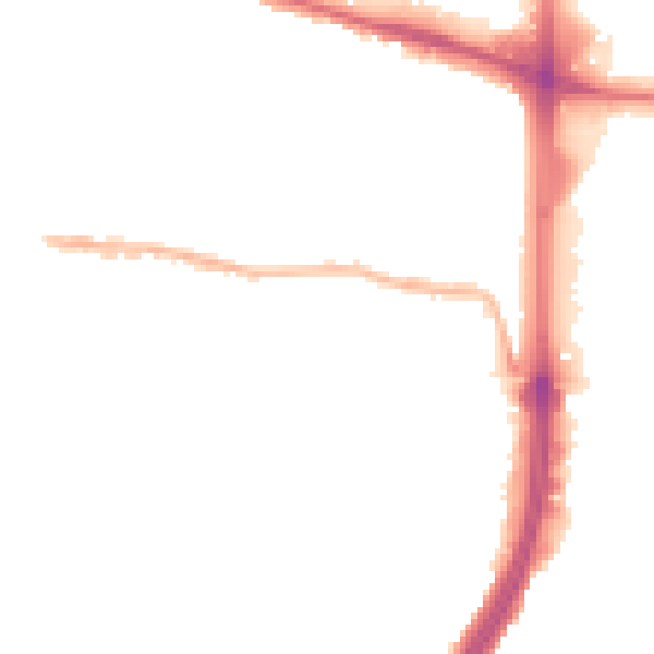 Night-time road noise heatmap for EN1 1DG