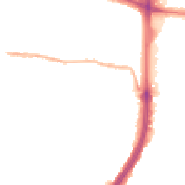 Night-time road noise heatmap for EN1 1DJ