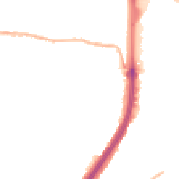 Night-time road noise heatmap for EN1 1DL
