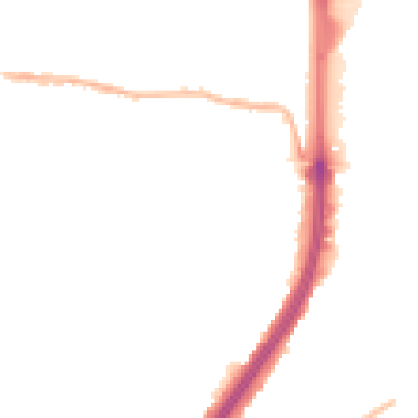 Night-time road noise heatmap for EN1 1DN