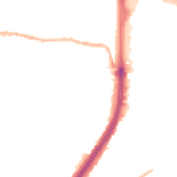 Night-time road noise heatmap for EN1 1DR