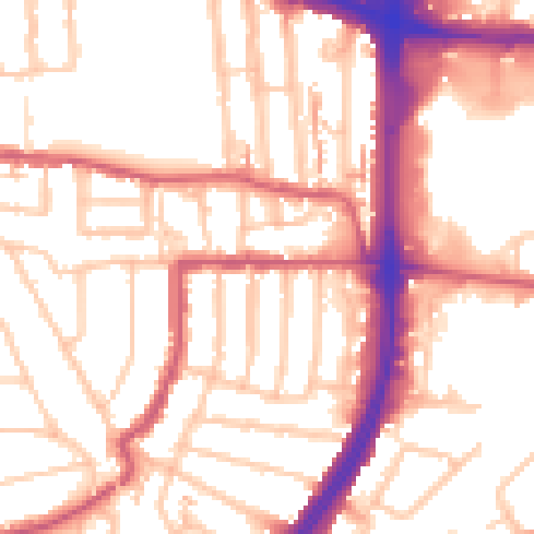 Daytime road noise heatmap for EN1 1DS