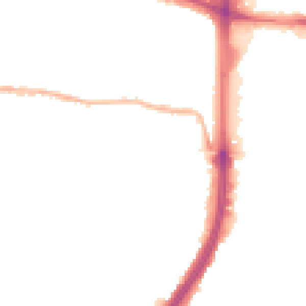 Night-time road noise heatmap for EN1 1DS